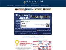 Tablet Screenshot of louisianadrugcard.com